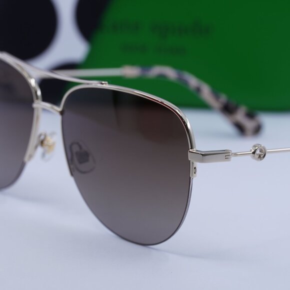 Kate Spade MAISIE/G/S 0086 LA Aviator Sunglasses – Havana/Brown Polarized - Picture 4 of 11